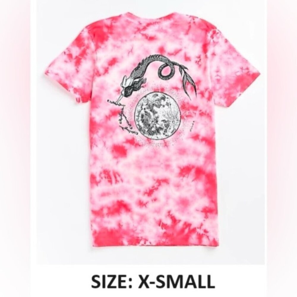 Melodie, Women's Over Moon Pink Tie Dye T-Shirt. Size: XS. NWT. (1769)